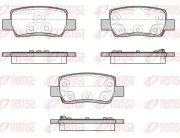 Bremsbelagsatz, Scheibenbremse Hinterachse REMSA 1968.02