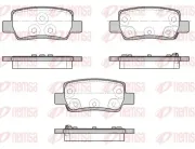 Bremsbelagsatz, Scheibenbremse Hinterachse REMSA 1968.02