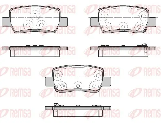 Bremsbelagsatz, Scheibenbremse Hinterachse REMSA 1968.02 Bild Bremsbelagsatz, Scheibenbremse Hinterachse REMSA 1968.02