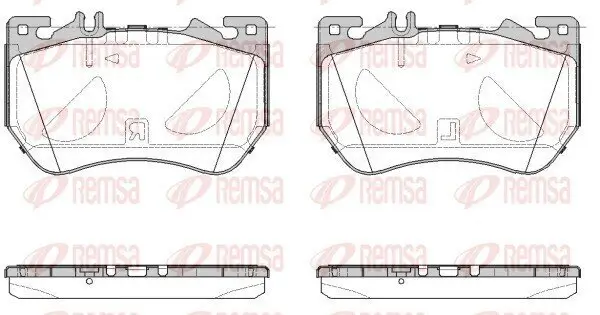 Bremsbelagsatz, Scheibenbremse REMSA 1971.00
