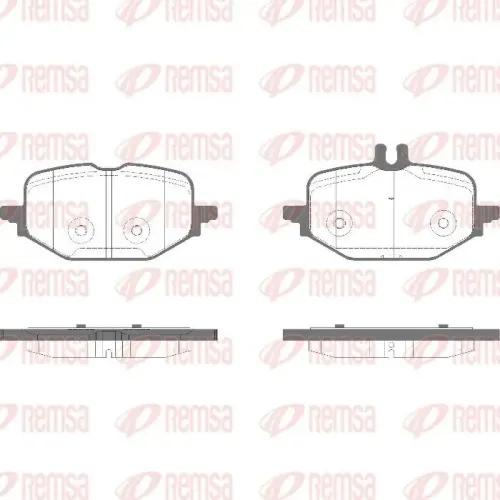 Bremsbelagsatz, Scheibenbremse Hinterachse REMSA 1972.10 Bild Bremsbelagsatz, Scheibenbremse Hinterachse REMSA 1972.10