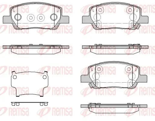 Bremsbelagsatz, Scheibenbremse Vorderachse REMSA 1974.02