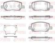 Bremsbelagsatz, Scheibenbremse Vorderachse REMSA 1974.02