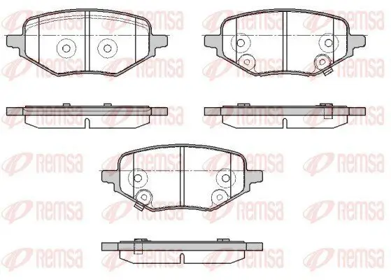 Bremsbelagsatz, Scheibenbremse Hinterachse REMSA 1978.02