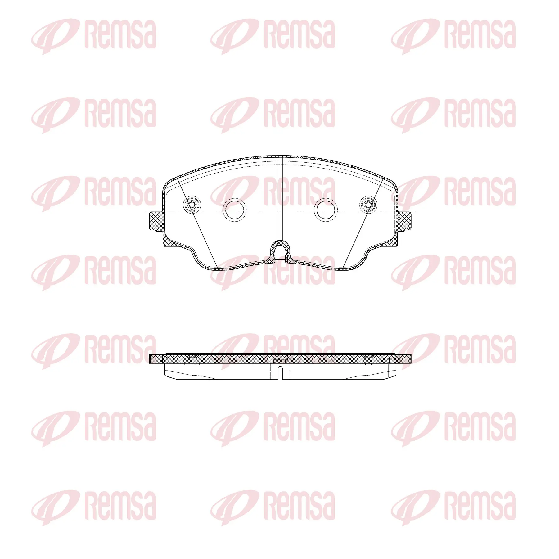 Bremsbelagsatz, Scheibenbremse Vorderachse REMSA 1984.00