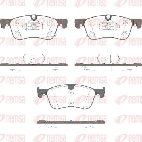 Bremsbelagsatz, Scheibenbremse 1. Vorderachse Vorderachse REMSA 1986.02 Bild Bremsbelagsatz, Scheibenbremse 1. Vorderachse Vorderachse REMSA 1986.02