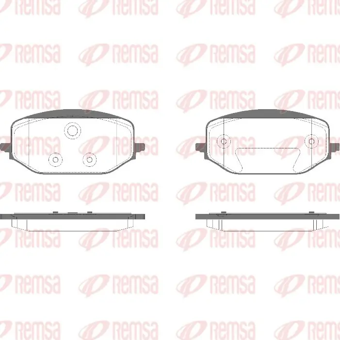 Bremsbelagsatz, Scheibenbremse 2. Vorderachse Vorderachse REMSA 1988.00