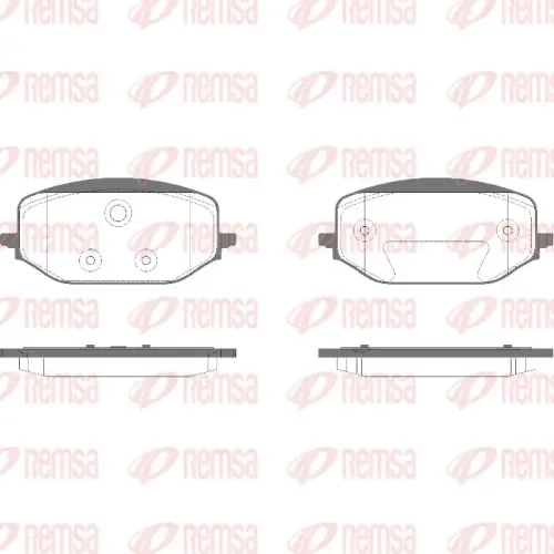 Bremsbelagsatz, Scheibenbremse 2. Vorderachse Vorderachse REMSA 1988.00 Bild Bremsbelagsatz, Scheibenbremse 2. Vorderachse Vorderachse REMSA 1988.00