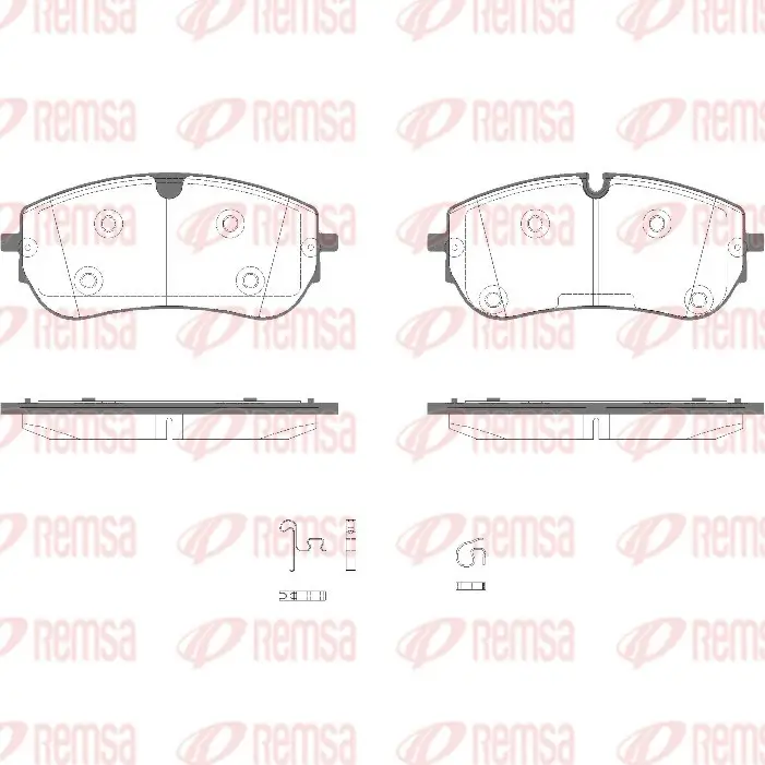 Bremsbelagsatz, Scheibenbremse 1. Vorderachse Vorderachse REMSA 1989.00