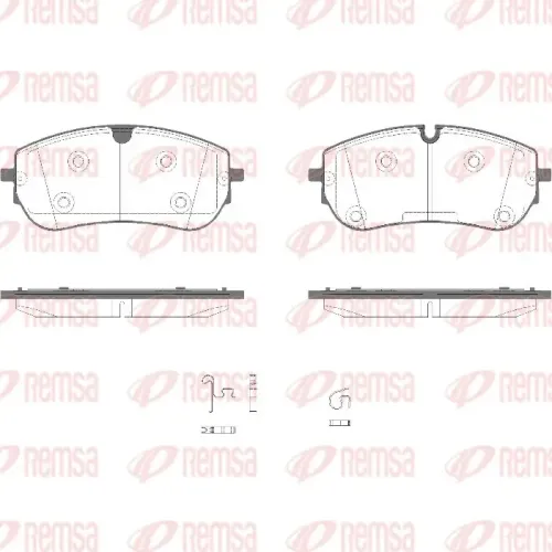Bremsbelagsatz, Scheibenbremse 1. Vorderachse Vorderachse REMSA 1989.00 Bild Bremsbelagsatz, Scheibenbremse 1. Vorderachse Vorderachse REMSA 1989.00
