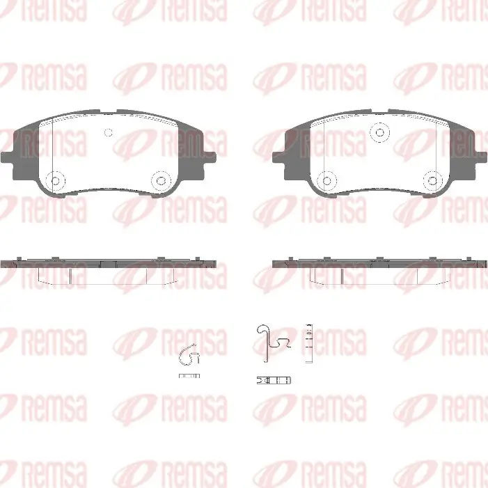 Bremsbelagsatz, Scheibenbremse 1. Vorderachse Vorderachse REMSA 1994.00