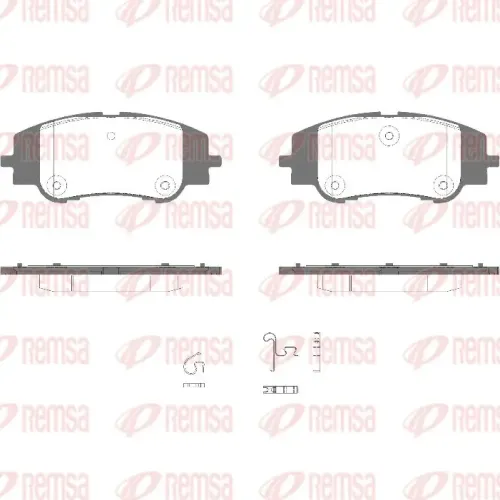 Bremsbelagsatz, Scheibenbremse 1. Vorderachse Vorderachse REMSA 1994.00 Bild Bremsbelagsatz, Scheibenbremse 1. Vorderachse Vorderachse REMSA 1994.00