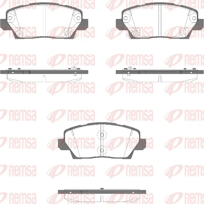 Bremsbelagsatz, Scheibenbremse Vorderachse REMSA 1995.02