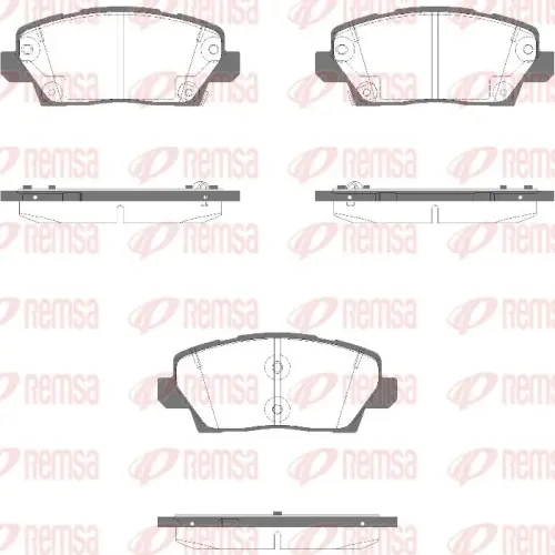 Bremsbelagsatz, Scheibenbremse Vorderachse REMSA 1995.02 Bild Bremsbelagsatz, Scheibenbremse Vorderachse REMSA 1995.02