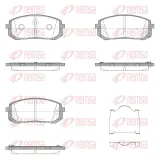 Bremsbelagsatz, Scheibenbremse Vorderachse REMSA 1998.02