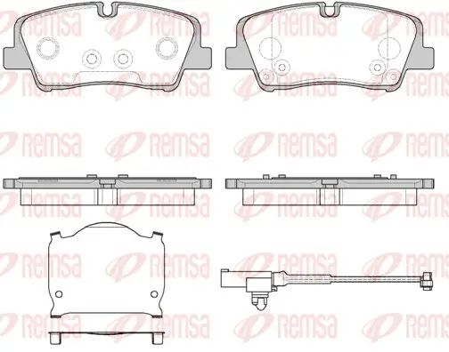 Bremsbelagsatz, Scheibenbremse Hinterachse REMSA 1687.10 Bild Bremsbelagsatz, Scheibenbremse Hinterachse REMSA 1687.10