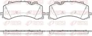 Bremsbelagsatz, Scheibenbremse Vorderachse REMSA 1744.00