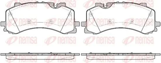 Bremsbelagsatz, Scheibenbremse Vorderachse REMSA 1744.00 Bild Bremsbelagsatz, Scheibenbremse Vorderachse REMSA 1744.00