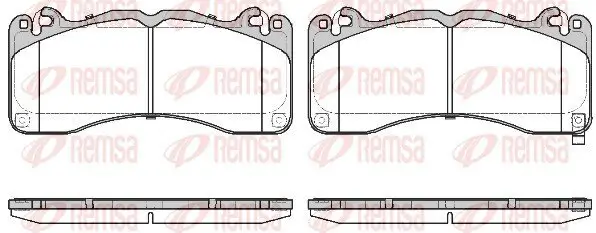 Bremsbelagsatz, Scheibenbremse Vorderachse REMSA 1749.02
