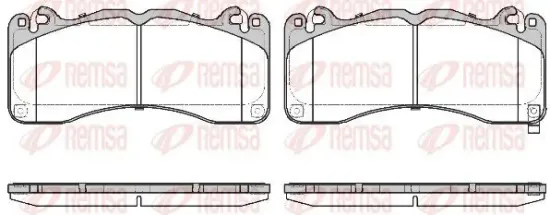 Bremsbelagsatz, Scheibenbremse Vorderachse REMSA 1749.02 Bild Bremsbelagsatz, Scheibenbremse Vorderachse REMSA 1749.02