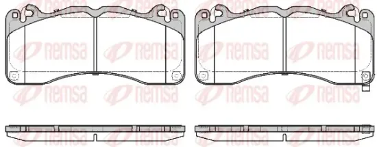 Bremsbelagsatz, Scheibenbremse Vorderachse REMSA 1749.02 Bild Bremsbelagsatz, Scheibenbremse Vorderachse REMSA 1749.02