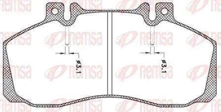 Bremsbelagsatz, Scheibenbremse Vorderachse REMSA JCA 245.00