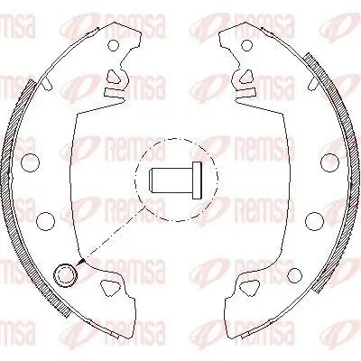 Bremsbacke Hinterachse REMSA 4017.01 Bild Bremsbacke Hinterachse REMSA 4017.01