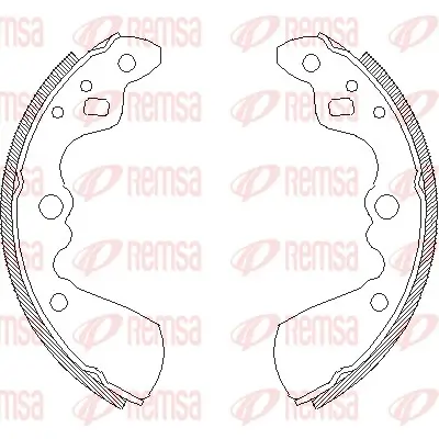 Bremsbacke Hinterachse REMSA 4019.00 Bild Bremsbacke Hinterachse REMSA 4019.00