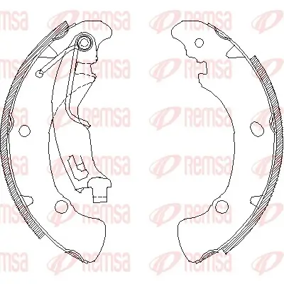 Bremsbacke Hinterachse REMSA 4041.01