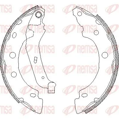 Bremsbacke Hinterachse REMSA 4043.00 Bild Bremsbacke Hinterachse REMSA 4043.00