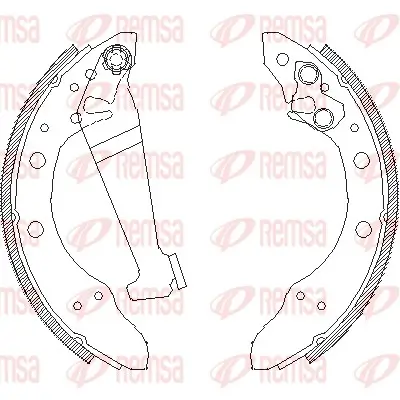 Bremsbacke Hinterachse REMSA 4046.01