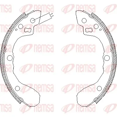 Bremsbacke Hinterachse REMSA 4060.00 Bild Bremsbacke Hinterachse REMSA 4060.00
