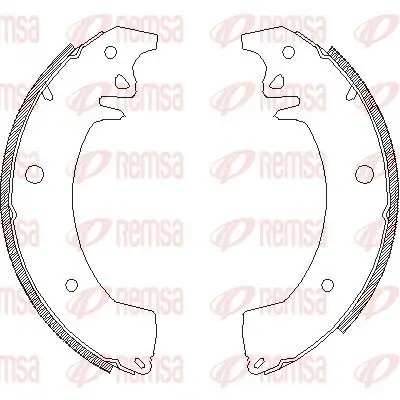 Bremsbacke Hinterachse REMSA 4078.00 Bild Bremsbacke Hinterachse REMSA 4078.00