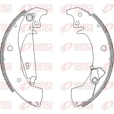 Bremsbacke Hinterachse REMSA 4078.01 Bild Bremsbacke Hinterachse REMSA 4078.01