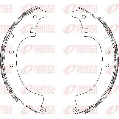 Bremsbacke Hinterachse REMSA 4087.00 Bild Bremsbacke Hinterachse REMSA 4087.00