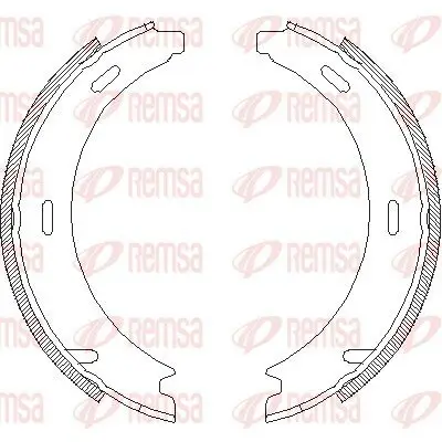 Bremsbacke, Feststellbremse Hinterachse REMSA 4094.02 Bild Bremsbacke, Feststellbremse Hinterachse REMSA 4094.02