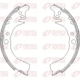 Bremsbacke Hinterachse REMSA 4102.00