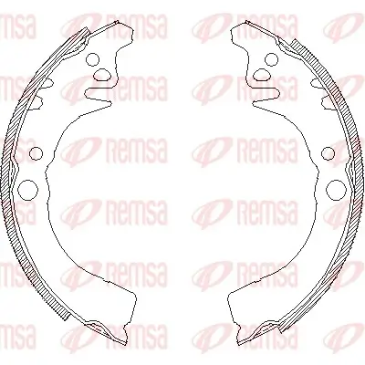 Bremsbacke Hinterachse REMSA 4102.00