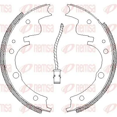 Bremsbacke Hinterachse REMSA 4104.01