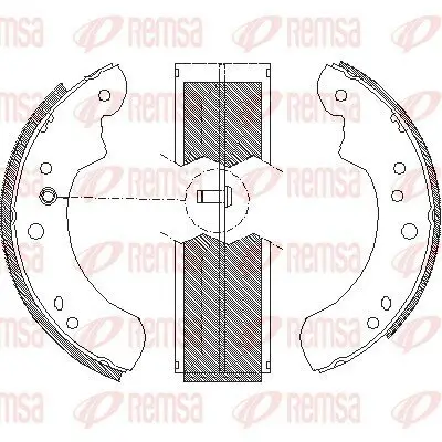 Bremsbacke Hinterachse REMSA 4112.00