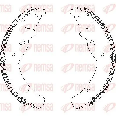 Bremsbacke Hinterachse REMSA 4118.00 Bild Bremsbacke Hinterachse REMSA 4118.00