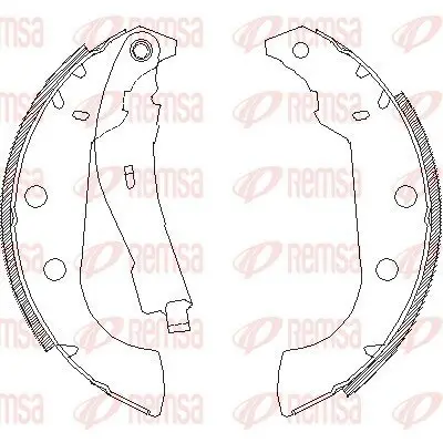 Bremsbacke Hinterachse REMSA 4135.01 Bild Bremsbacke Hinterachse REMSA 4135.01