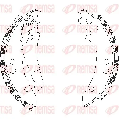 Bremsbacke Hinterachse REMSA 4136.00 Bild Bremsbacke Hinterachse REMSA 4136.00