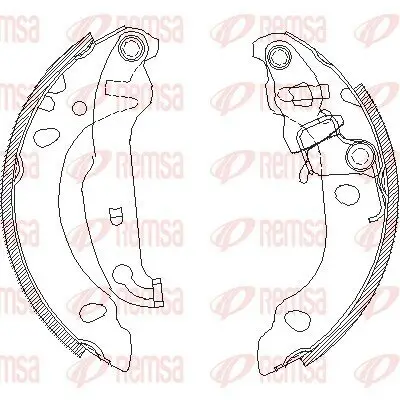 Bremsbacke Hinterachse REMSA 4138.00 Bild Bremsbacke Hinterachse REMSA 4138.00