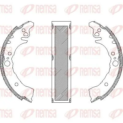 Bremsbacke Hinterachse REMSA 4160.01 Bild Bremsbacke Hinterachse REMSA 4160.01