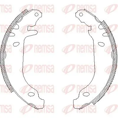 Bremsbacke Hinterachse REMSA 4169.00 Bild Bremsbacke Hinterachse REMSA 4169.00