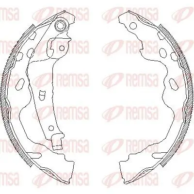 Bremsbacke Hinterachse REMSA 4187.00