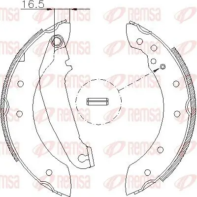 Bremsbacke Hinterachse REMSA 4199.00 Bild Bremsbacke Hinterachse REMSA 4199.00