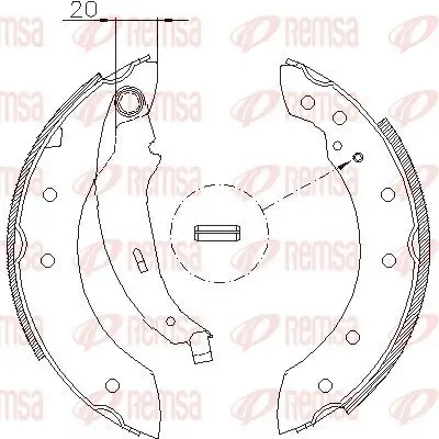 Bremsbacke Hinterachse REMSA 4199.01 Bild Bremsbacke Hinterachse REMSA 4199.01