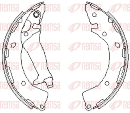 Bremsbacke Hinterachse REMSA 4248.00 Bild Bremsbacke Hinterachse REMSA 4248.00